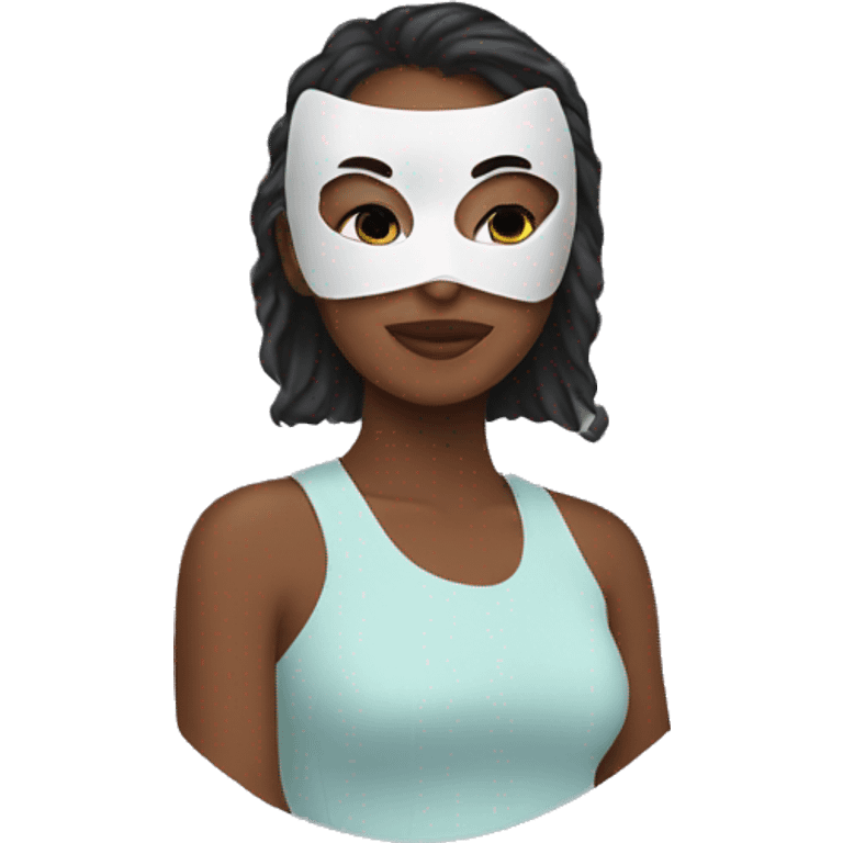 mask women self care emoji