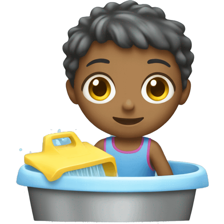 Kid washing car emoji