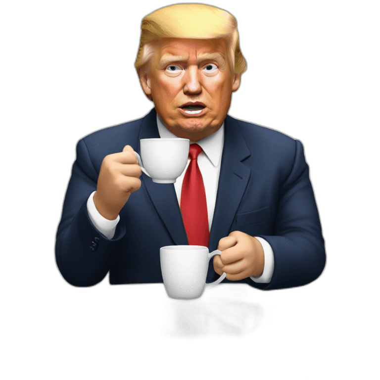 Trump drinking some tea emoji