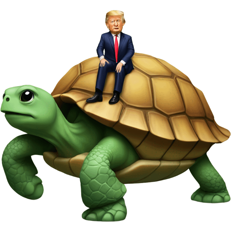 Trump on a turtle emoji