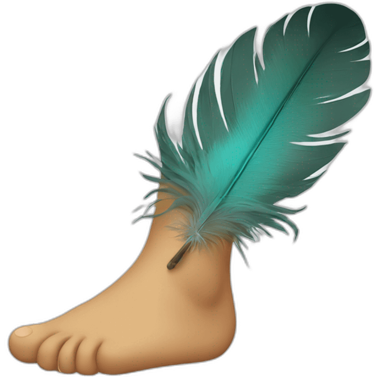 Foot with feather emoji