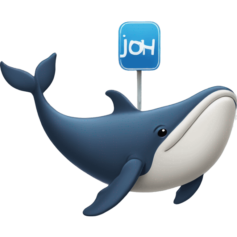 whale with a sign that says jonah emoji