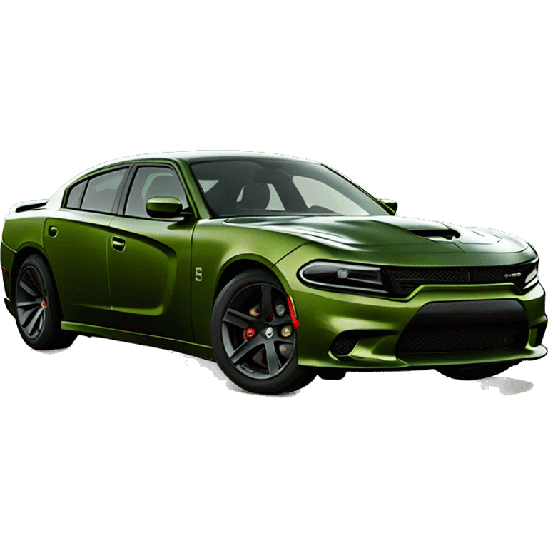 Dodge SRT Charger  olive green emoji