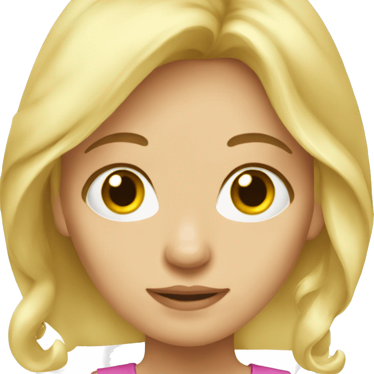 Blondes Mädchen husten  emoji