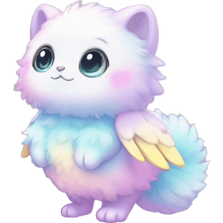 Shiny Cute Cool Innocent Shy Baby Sparkly Colorful Pastel Fluffy beautiful fantasy Kawaii Ethereal Sona Fakemon-animal Full Body emoji