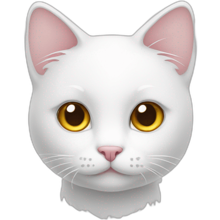 white cat kawaii emoji