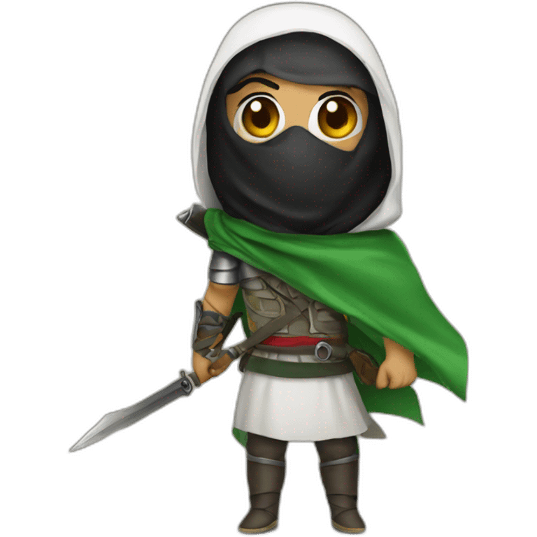 Masked Palestinian warrior emoji