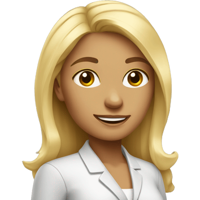 Corporate wellness blonde girl emoji