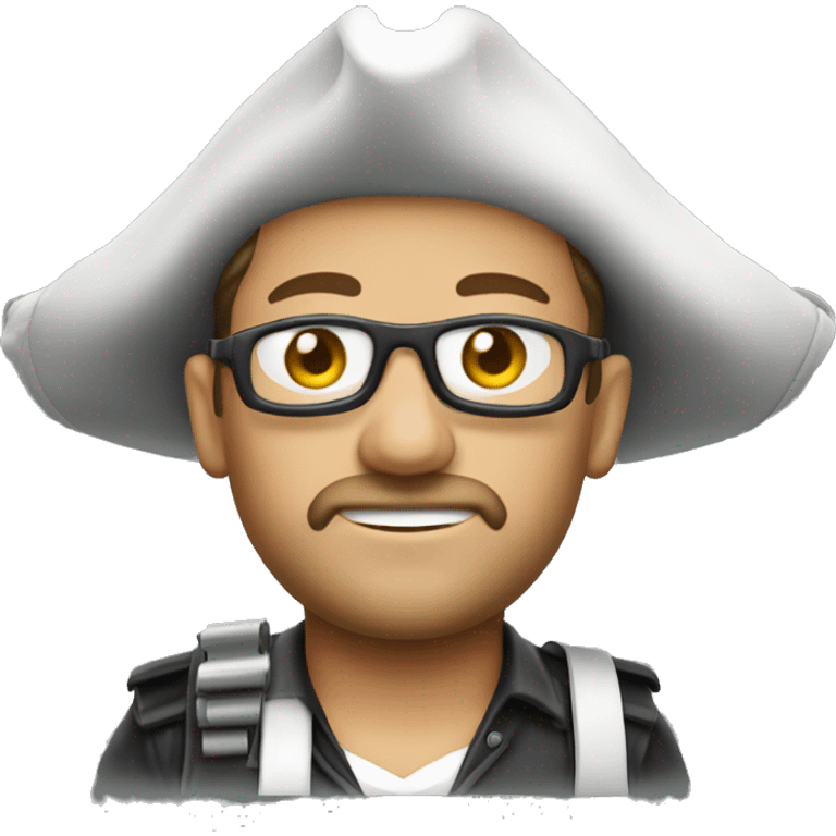 un agent immobilier habillé en pirate emoji