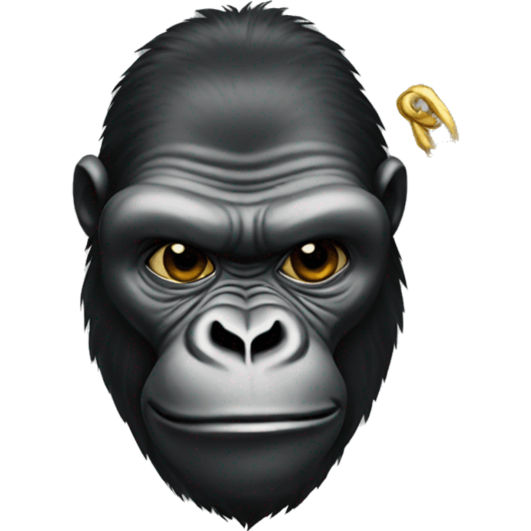 Gorilla wearing gold chain emoji