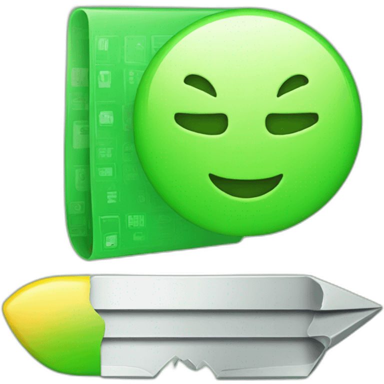 green code editor app logo with file emoji