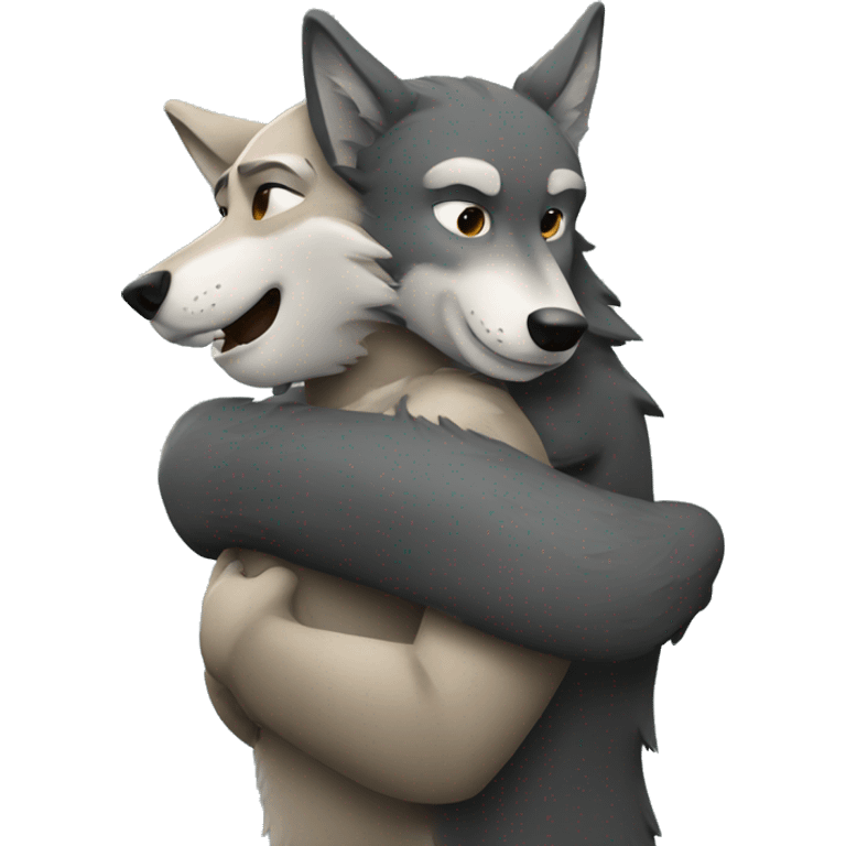 wolf hug emoji