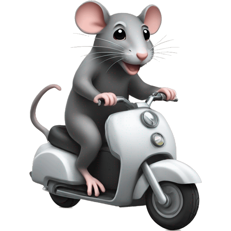 A rat on a skooter  emoji