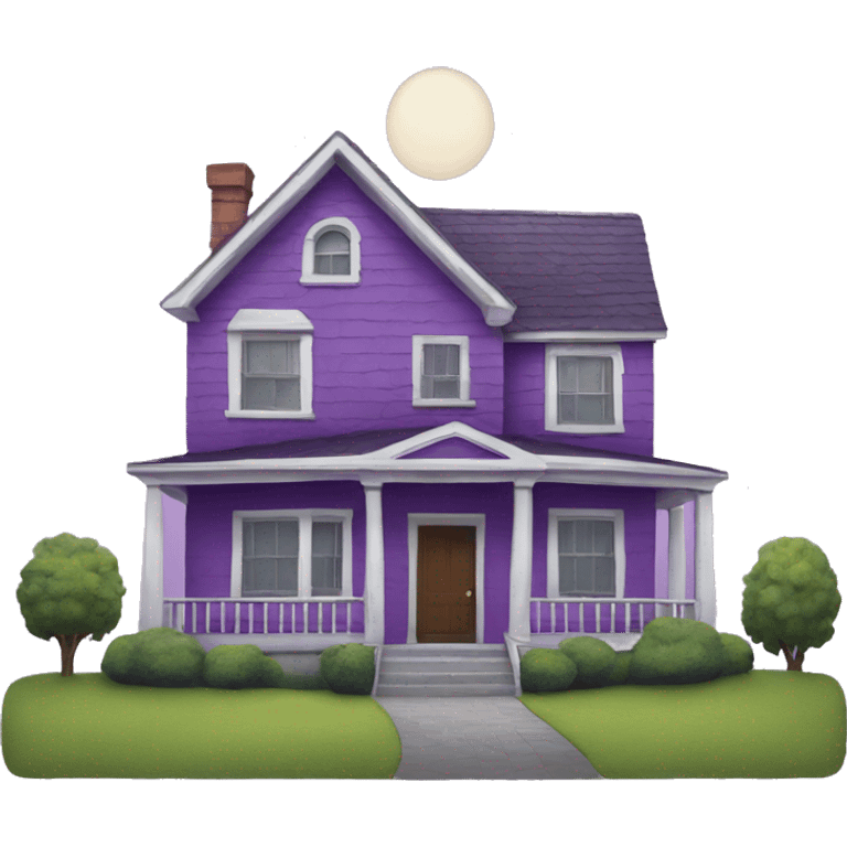 a spacious purple house  emoji