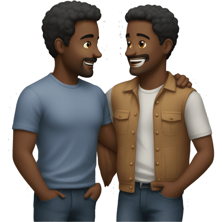 Dois homens se abraçando  emoji