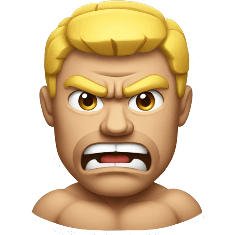 Angry muscular emoji. emoji