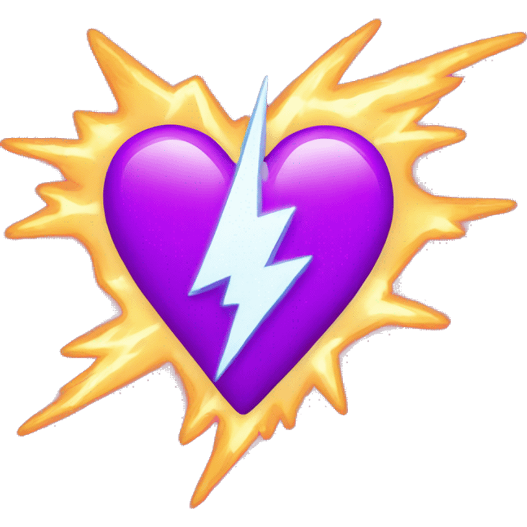 A heart with lightning bolts emoji