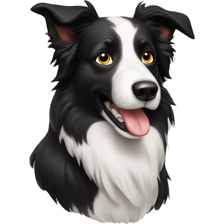 border collie with stupid look on its face emoji