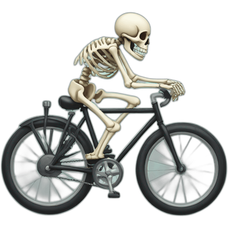 Skeleton on a bike emoji