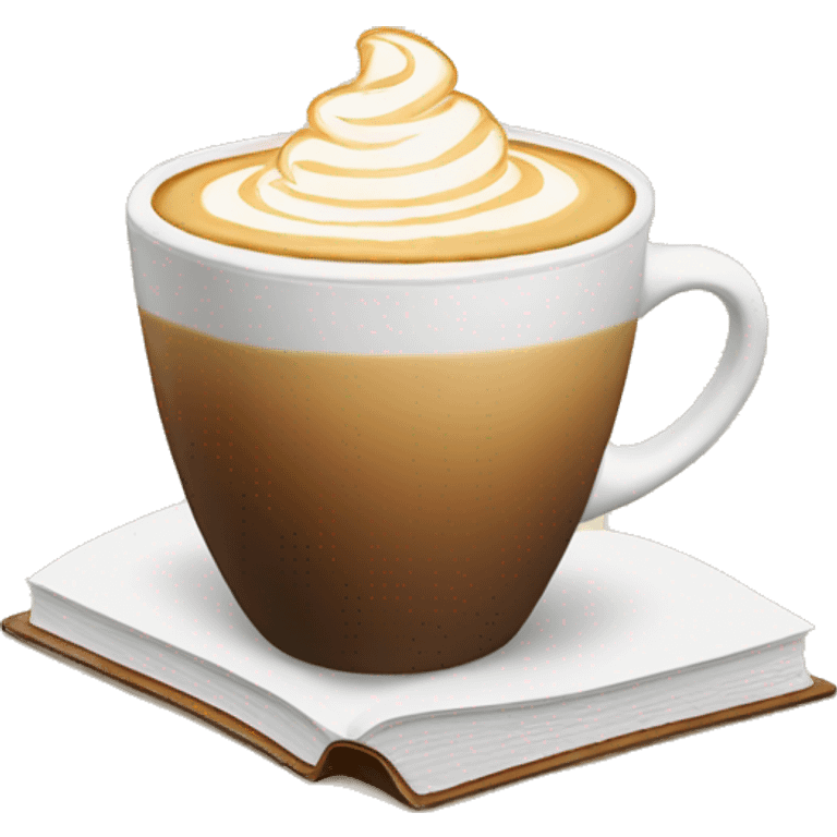 latte next to open book emoji