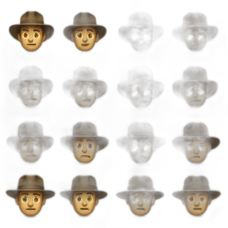 Cartoon Indiana Jones emoji