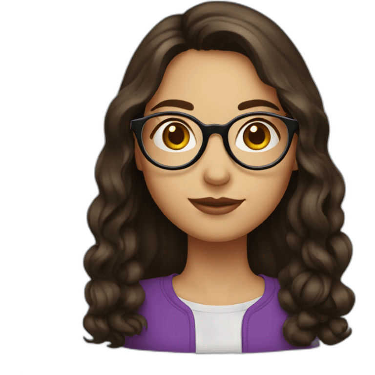 brunette-girl-with-round-glasses emoji