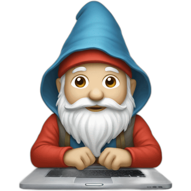 gnome typing on laptop emoji