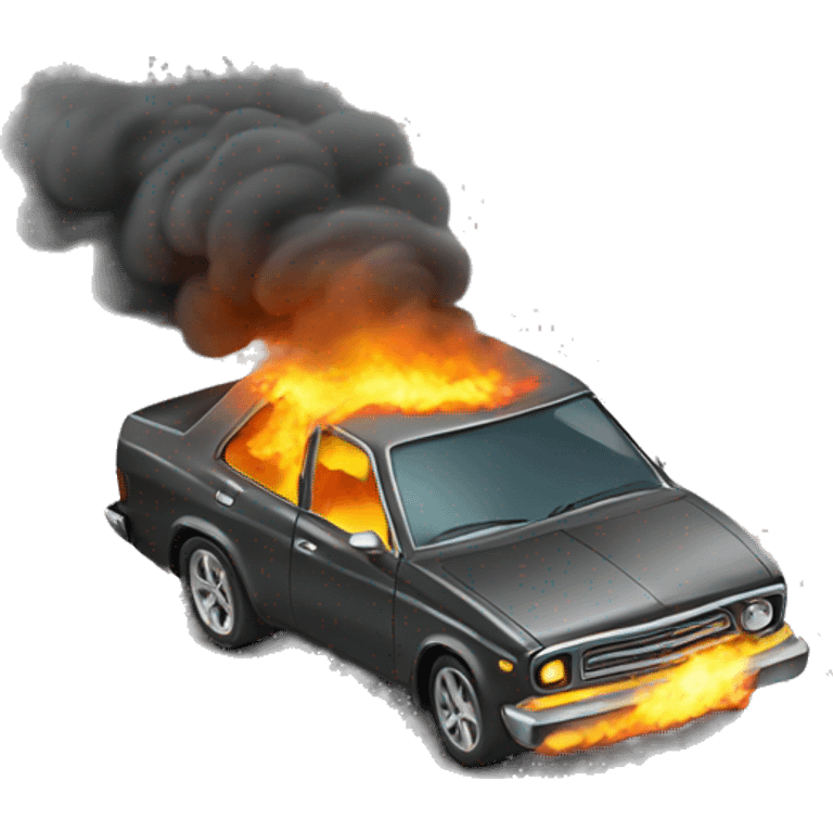 Car burnout emoji