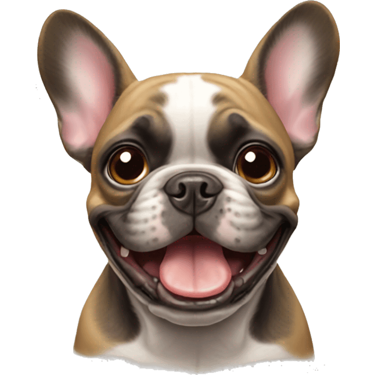 Super happy  french bulldog emoji