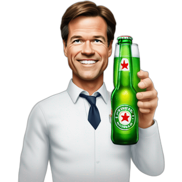 Mark Rutte with a Heineken emoji