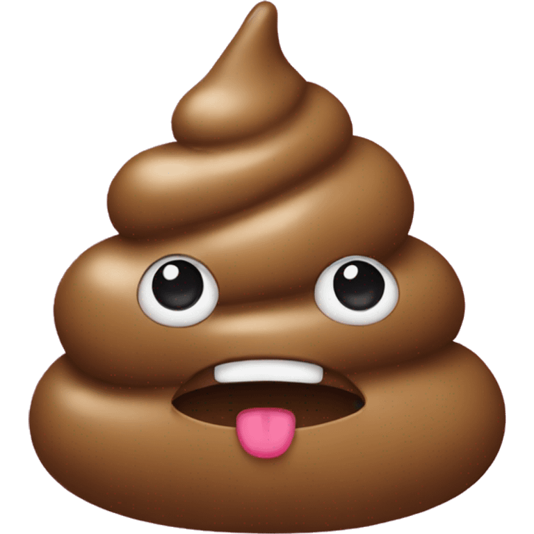 a poop with bows emoji