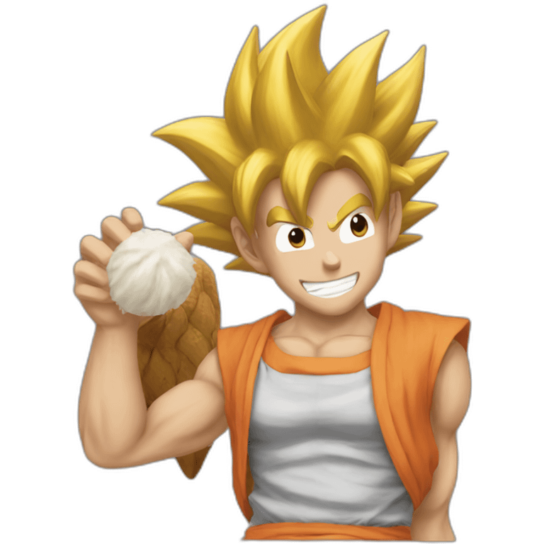 does goku clean nuts? emoji