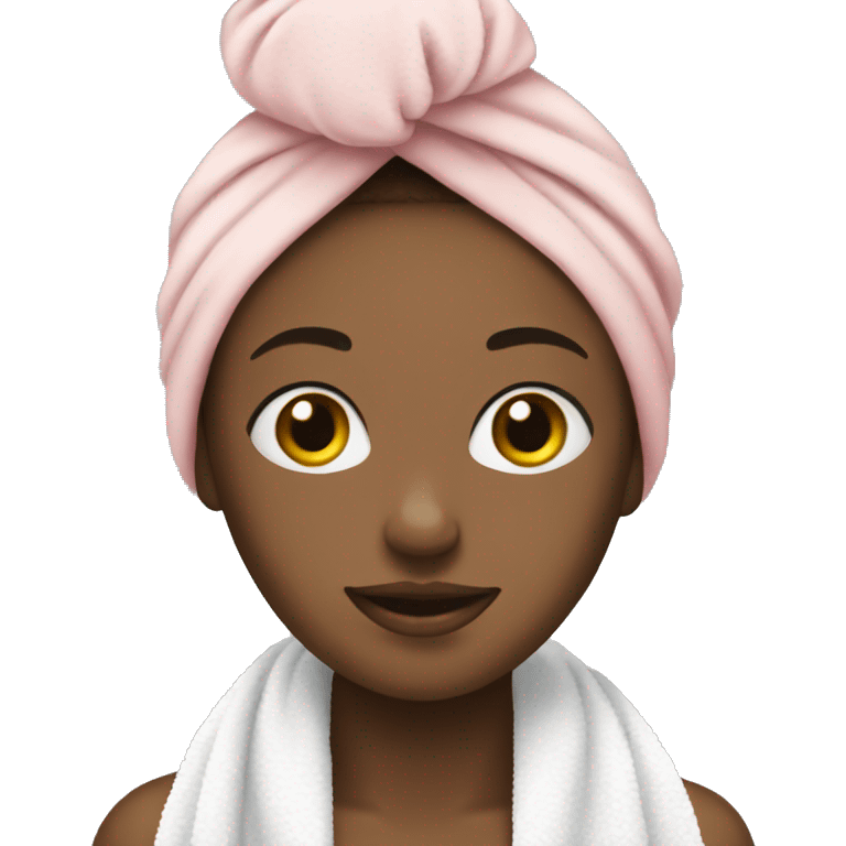 Girl with towel on her head emoji