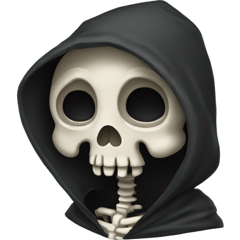 Hooded skeleton  emoji