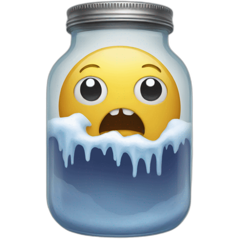 Scary Blizzard in a jar emoji