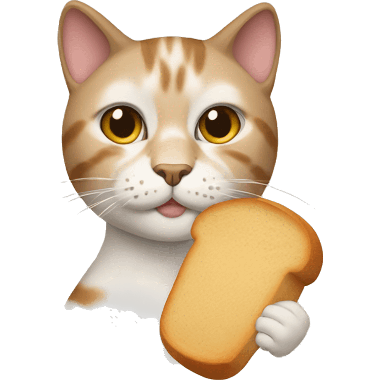 cat with bread on face emoji