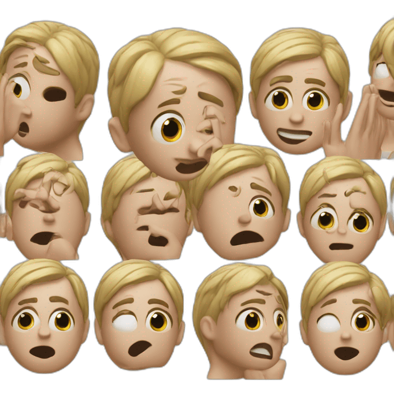 amazed with hands on head emoji