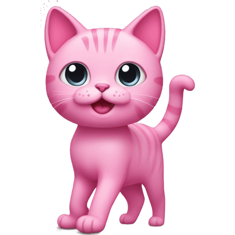 PINK CAT THAT WALKS ON TWO LEGS emoji