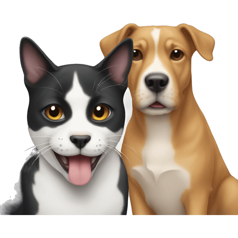 relation of cat and dog  emoji