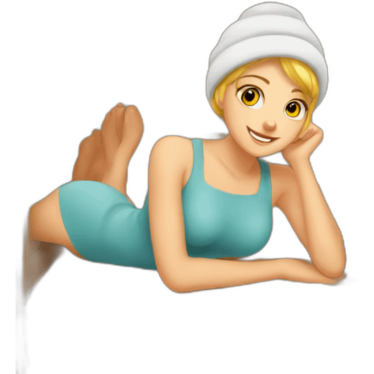 German sauna girl emoji