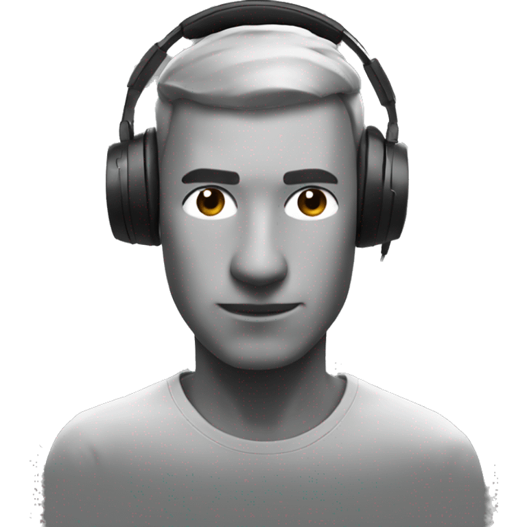 Roblox man face with headphones emoji