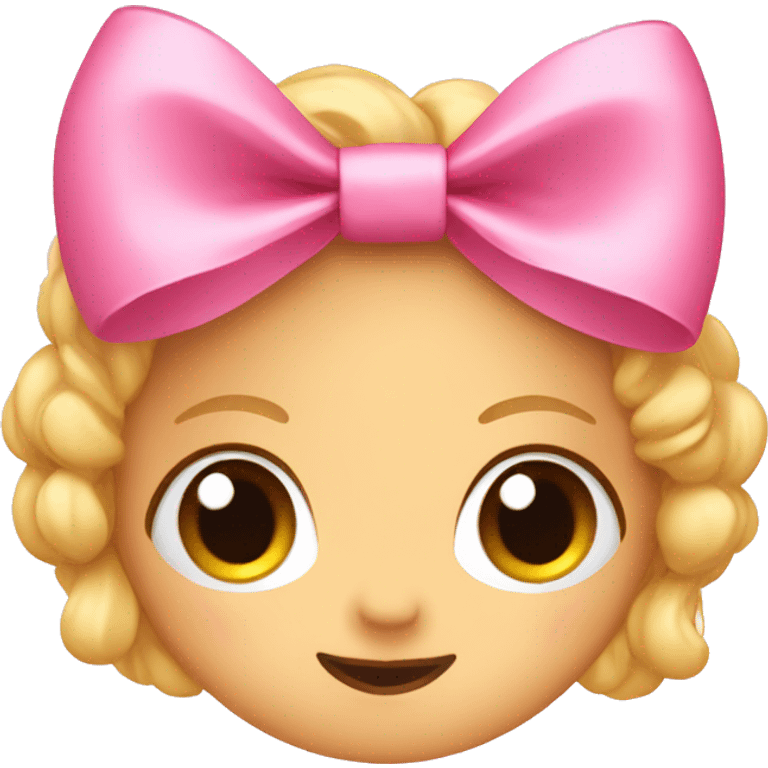 Cute pink bow emoji