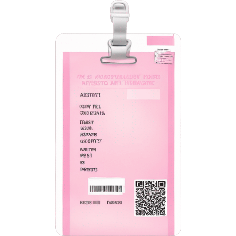 Light pink boarding pass  emoji