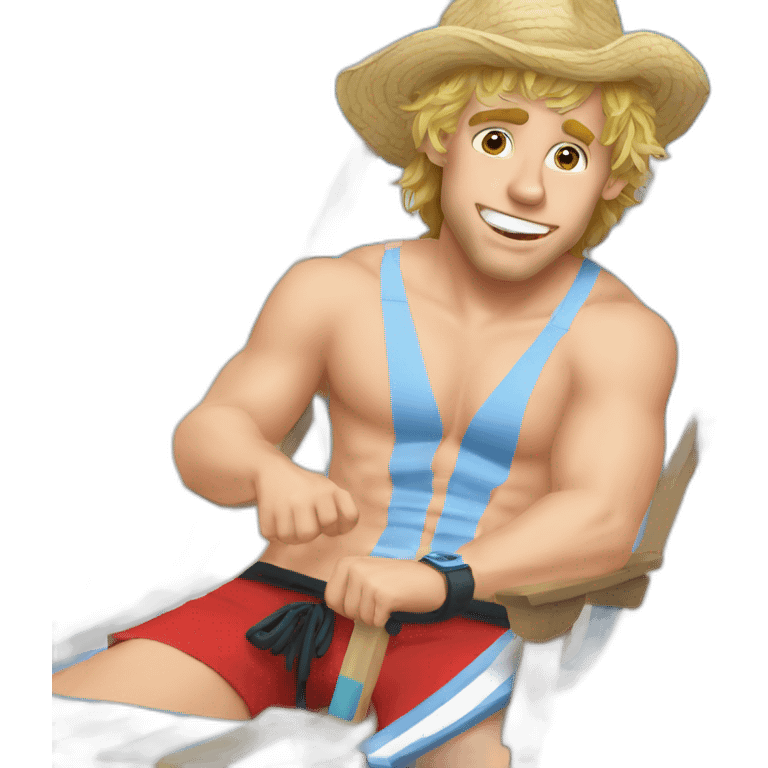 Patrick Kane as a beach bum emoji