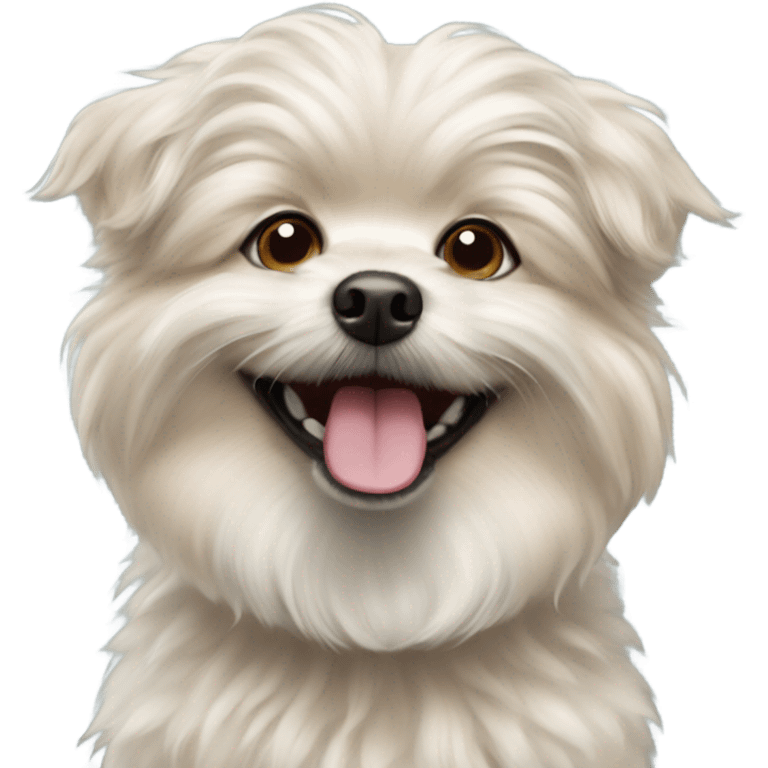 Pomapoo dog smiling emoji