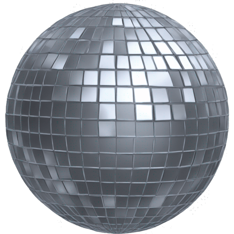 Silver floating sparkling disco ball  emoji