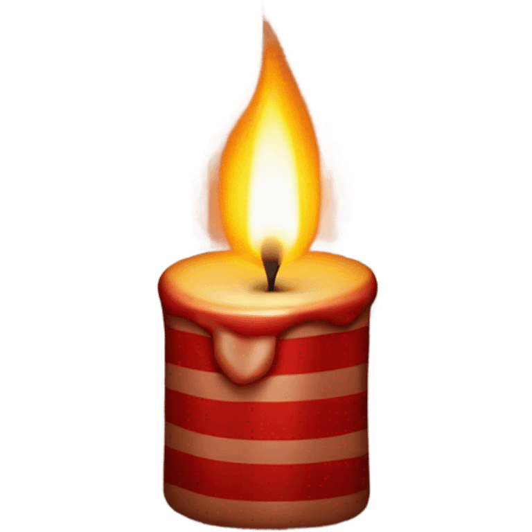 christmas candle burning curtain  emoji