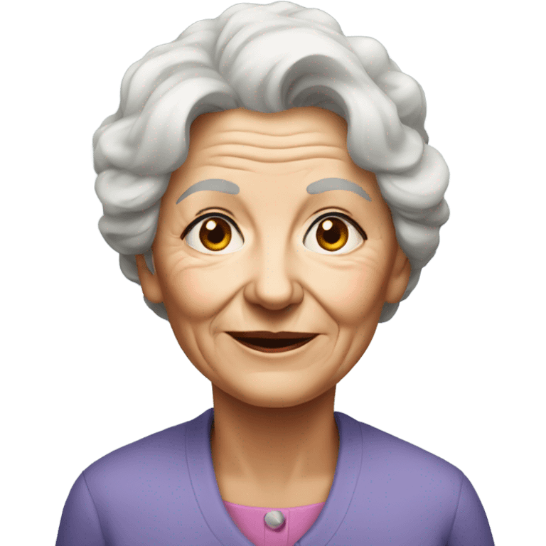 portrait of an elderly women  emoji