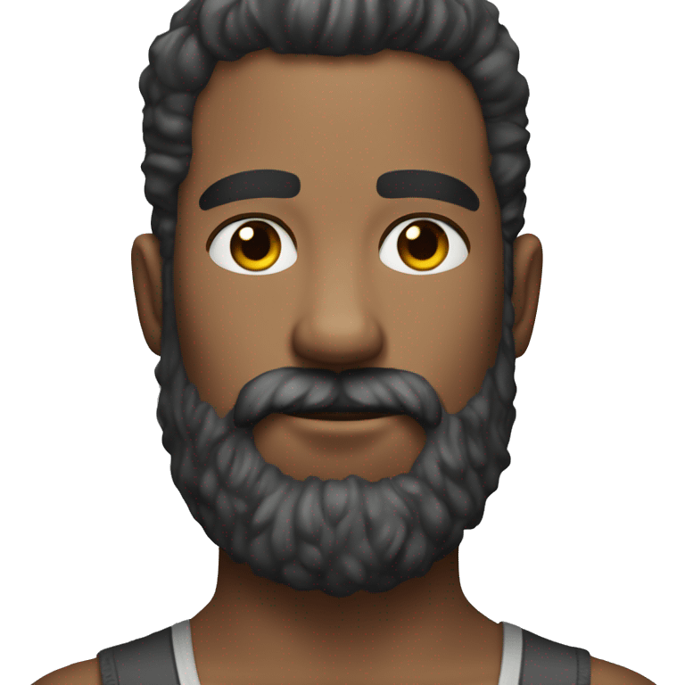 bearded hairy man in tank top emoji