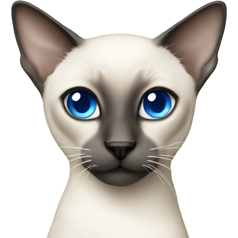 White Siamese with blue eyes emoji